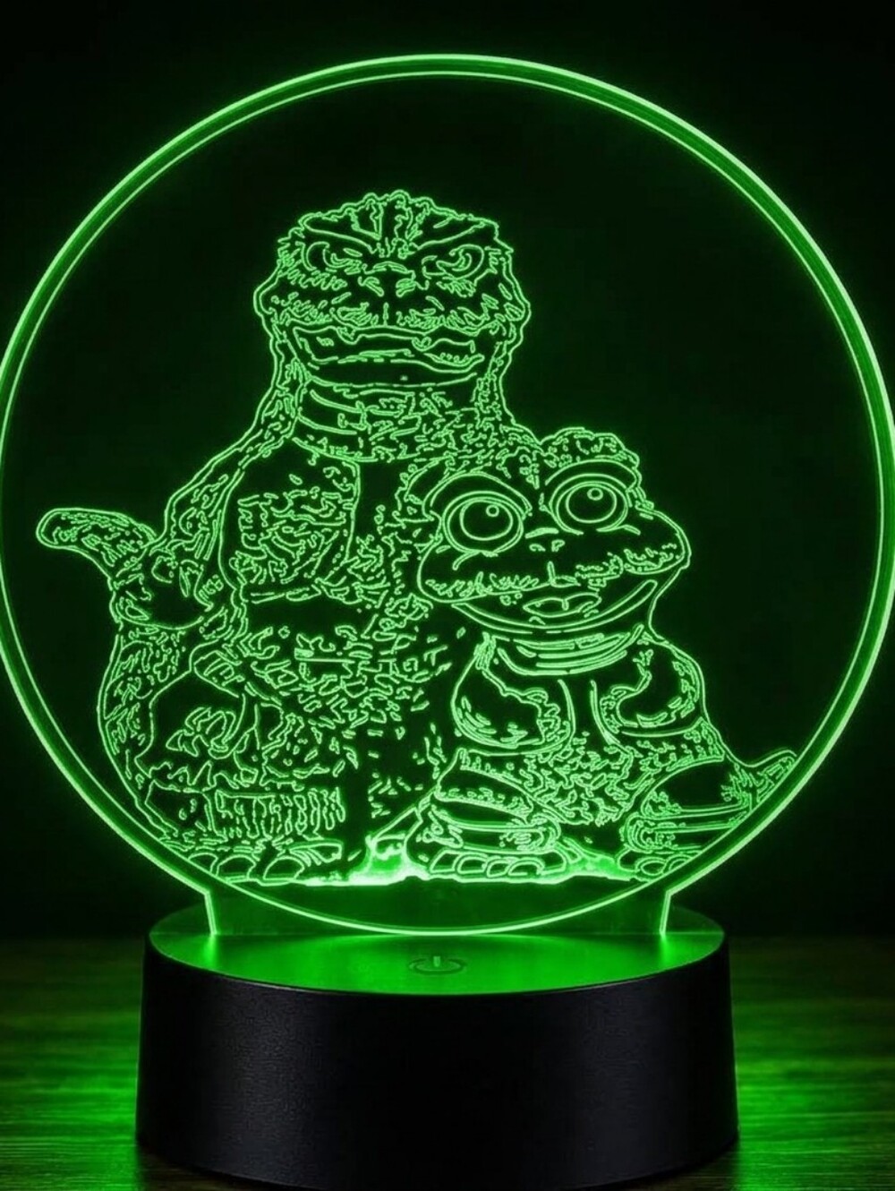 Godzilla And Son PGreen Reptile LED Night Light for Pets Reptile Lovers